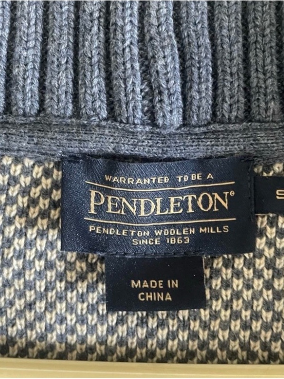 NEW Pendleton WESTERN SCENIC COTTON CARDIGAN Small - Picture 6 of 9